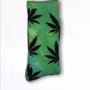 Weed Socks (Neon Green) Tie Dye